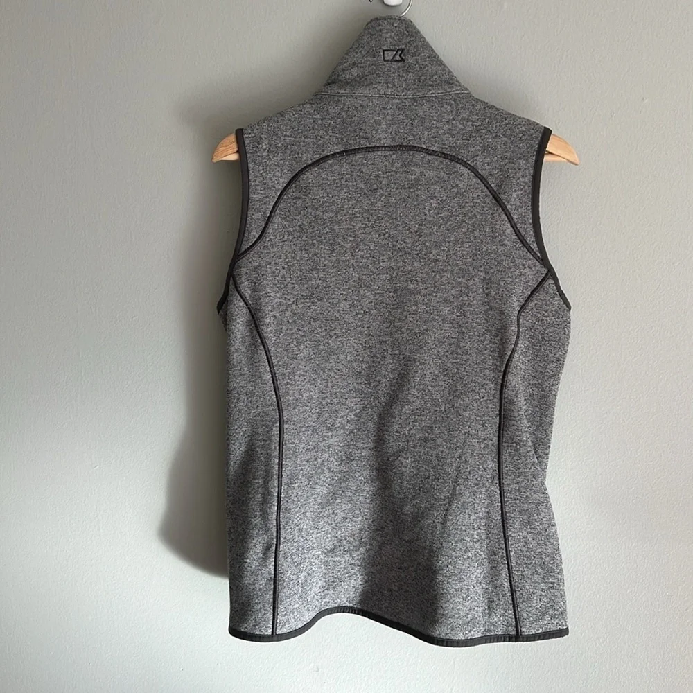 Cutter & Buck Mainsail Sweater Knit Womens Asymmetrical Vest in Gray Medium